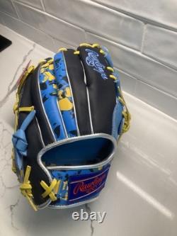 Rawlings Glove RHT Heart of the Hide 11.5 Camo Blue Black Yellow All Positions