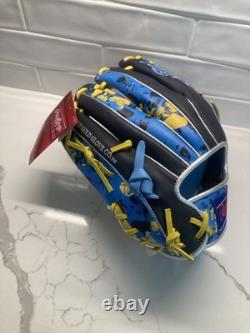Rawlings Glove RHT Heart of the Hide 11.5 Camo Blue Black Yellow All Positions