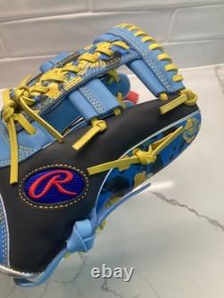 Rawlings Glove RHT Heart of the Hide 11.5 Camo Blue Black Yellow All Positions