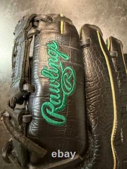 Rawlings HOH Heart of the Hide Glove Pitcher LHT 11.75 Green/Black Rare Japan