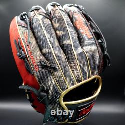Rawlings HOH Heart of the Hide HYPER SHELL 11.75 RHT Infielder Black/Scarlet