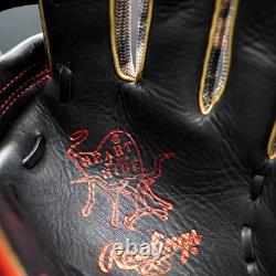 Rawlings HOH Heart of the Hide HYPER SHELL 11.75 RHT Infielder Black/Scarlet
