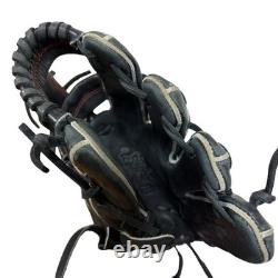 Rawlings Hard Baseball Glove Black HEART of the HIDE 11 3/16