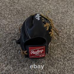 Rawlings Heart Of The Hide 11.5 Black Infield Glove, Right Hand Throw