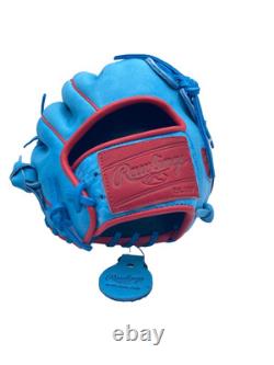 Rawlings Heart Of The Hide Baseball Glove PROR206-30CBS Sky Blue Red RHT 12