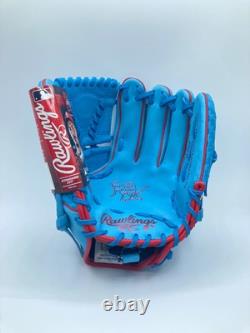 Rawlings Heart Of The Hide Baseball Glove PROR206-30CBS Sky Blue Red RHT 12