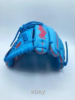 Rawlings Heart Of The Hide Baseball Glove PROR206-30CBS Sky Blue Red RHT 12