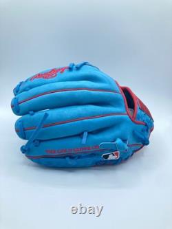 Rawlings Heart Of The Hide Baseball Glove PROR206-30CBS Sky Blue Red RHT 12