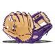 Rawlings Heart Of The Hide Baseball Glove Purple Tan Rht 11.75 Pror315-2wc