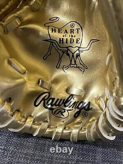 Rawlings Heart Of The Hide Gold Leather Baseball Ball Glove Approximately 13