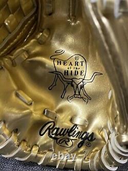 Rawlings Heart Of The Hide Gold Leather Baseball Ball Glove Approximately 13