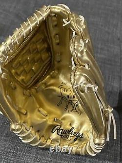 Rawlings Heart Of The Hide Gold Leather Baseball Ball Glove Approximately 13