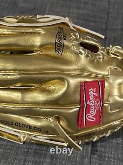 Rawlings Heart Of The Hide Gold Leather Baseball Ball Glove Approximately 13
