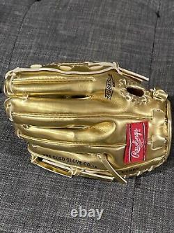 Rawlings Heart Of The Hide Gold Leather Baseball Ball Glove Approximately 13