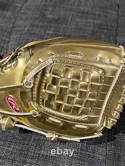 Rawlings Heart Of The Hide Gold Leather Baseball Ball Glove Approximately 13