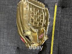 Rawlings Heart Of The Hide Gold Leather Baseball Ball Glove Approximately 13