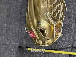 Rawlings Heart Of The Hide Gold Leather Baseball Ball Glove Approximately 13