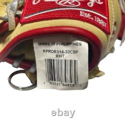 Rawlings Heart Of The Hide Rt Handed Baseball Glove R2G with Keychain Broken In