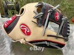 Rawlings Heart of Hide 11.5 PRO204-2CBG RHT I-Web baseball glove Red Black Grey