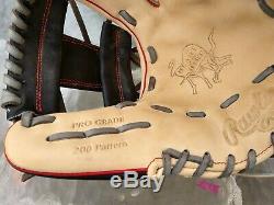Rawlings Heart of Hide 11.5 PRO204-2CBG RHT I-Web baseball glove Red Black Grey