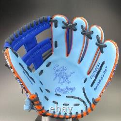 Rawlings Heart of Hide Graphic 11.5 Infielder Baseball Glove Royale Blue RHT