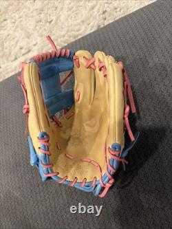 Rawlings Heart of Hide Tan, Blue, Pink 11.5 Infielders Glove RH Throw