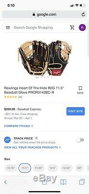 Rawlings Heart of The Hide 11.5 Baseball Glove Pro202gbpf