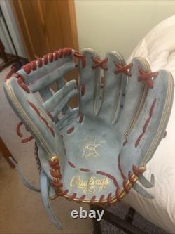 Rawlings Heart of The Hide 12.75 Colombia Blue/Red/Gold Limited Outfield Glove