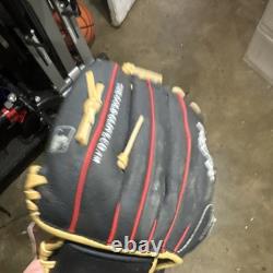 Rawlings Heart of the Hide 11.5 Leather Baseball Glove Black Tan Red 5 Finger