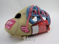 Rawlings Heart of the Hide 11.5 RHT Baseball Glove Tan Blue Pink PROR314-32CCB