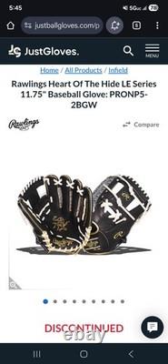 Rawlings Heart of the Hide 11.75 LIMITED EDITION Baseball Glove right hand throw