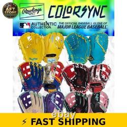 Rawlings Heart of the Hide 12.75 Baseball Glove RHT Camel/Purple/Mint