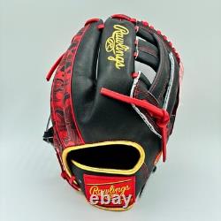 Rawlings Heart of the Hide 12 Baseball Glove Black Red Gold Arenado PRORNA28N