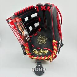 Rawlings Heart of the Hide 12 Baseball Glove Black Red Gold Arenado PRORNA28N