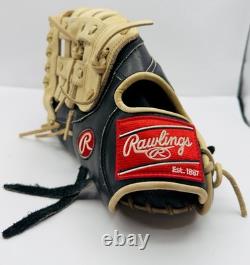Rawlings Heart of the Hide 1st Base Mitt Glove Tan, Black, 12.5 Lefty