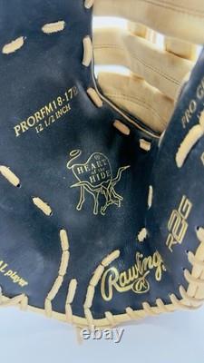 Rawlings Heart of the Hide 1st Base Mitt Glove Tan, Black, 12.5 Lefty