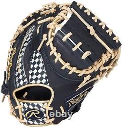 Rawlings Heart of the Hide 2020 AGAIN Catcher Mitt Glove Navy Right 33