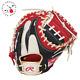 Rawlings Heart Of The Hide Base Ball Catcher Mitt Color Sync Navy Scarlet 33.5