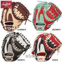 Rawlings Heart of the Hide Base Ball Catcher Mitt Color Sync Navy Scarlet 33.5