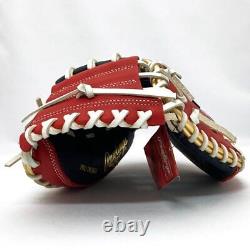 Rawlings Heart of the Hide Base Ball Catcher Mitt Color Sync Navy×Scarlet 33in