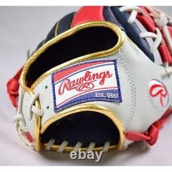 Rawlings Heart of the Hide Base Ball Infield Glove 11.5 Navy / Scarlet HOH RHT