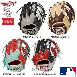 Rawlings Heart of the Hide Base Ball Infield Glove Color Sync Navy Scarlet 11.25