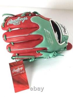 Rawlings Heart of the Hide Base Ball Infield Glove Mint Scarlet 11.25 Right HOH