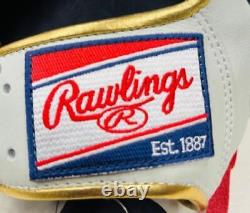Rawlings Heart of the Hide Base Ball Infield Glove Navy / Scarlet 11.5 HOH RHT