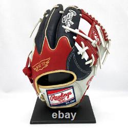 Rawlings Heart of the Hide Base Ball Infield Glove Navy Scarlet 11.5 HOH RHT NEW