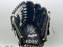 Rawlings Heart of the Hide Base Ball Outfield Glove Color Sync Black Gray 12.5