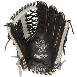 Rawlings Heart of the Hide Base Ball Outfield Glove Color Sync Black Gray 12.5in