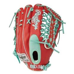 Rawlings Heart of the Hide Base Ball Outfield Glove Color Sync Mint Scarlet 12.5