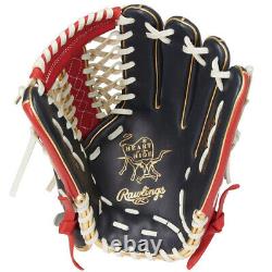 Rawlings Heart of the Hide Base Ball Outfield Glove Color Sync Navy Scarlet 12.5