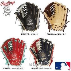 Rawlings Heart of the Hide Base Ball Outfield Glove Color Sync Navy Scarlet 12.5